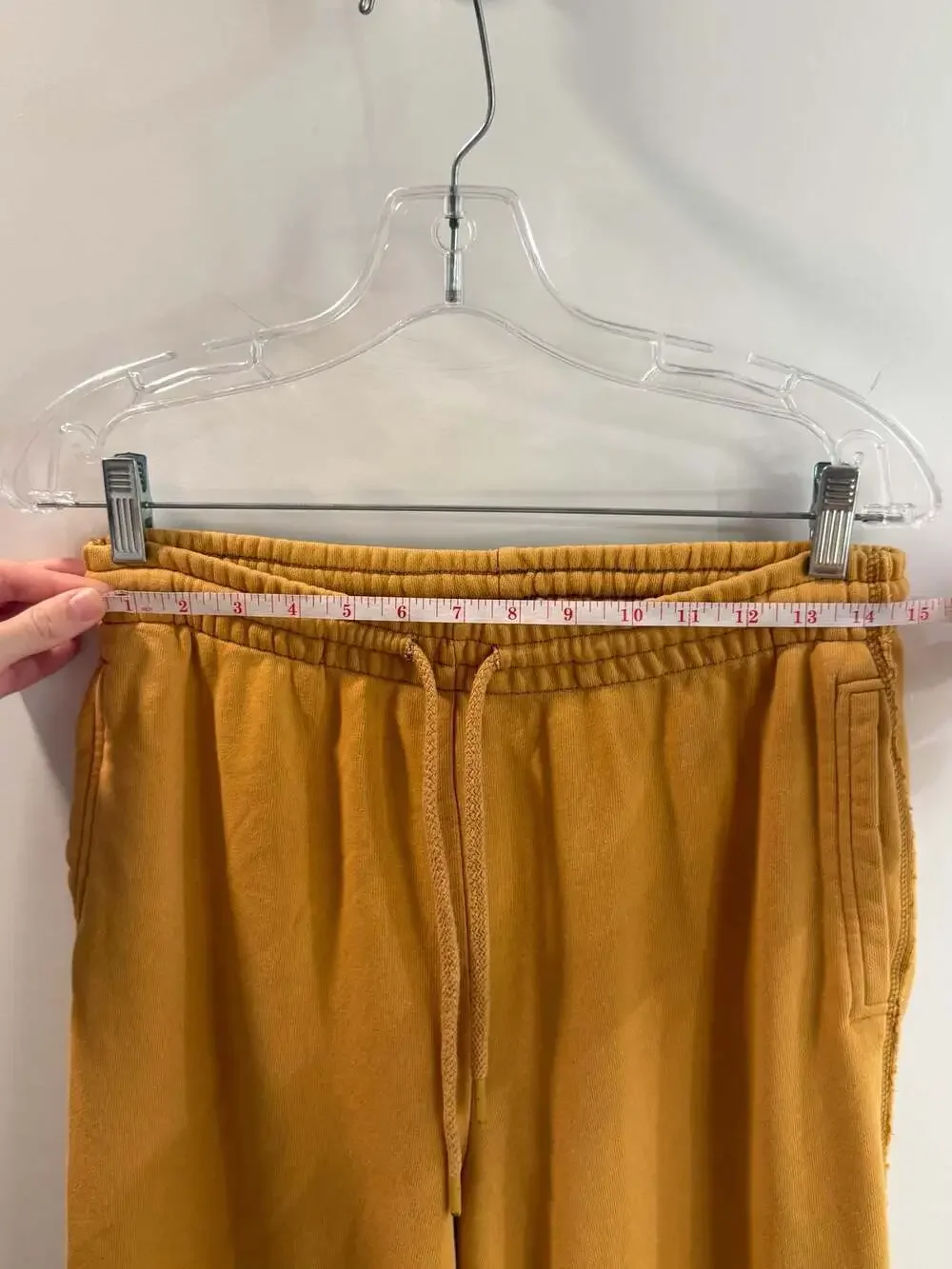 Aerie Womens Elastic Waist Drawstring Activewear Yellow Jogger Pant